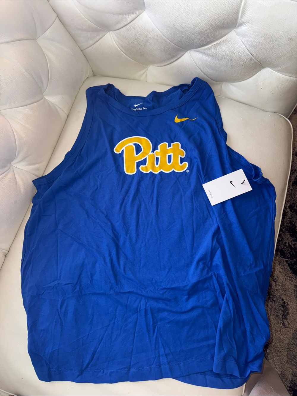 NWT Nike Blue & Gold Pitt Sleeveless Athletic Tank